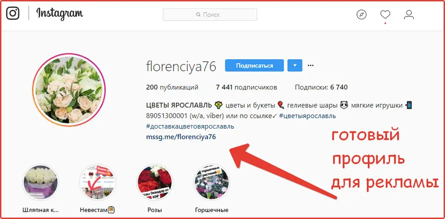 Пример готового профиля для раскрутки в Инстаграм Пример готового профиля для раскрутки в Инстаграм