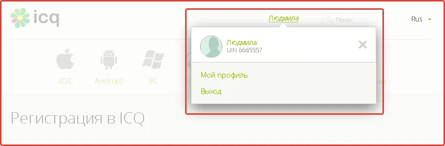 картинка скриншот как узнать номер ICQ картинка скриншот как узнать номер ICQ